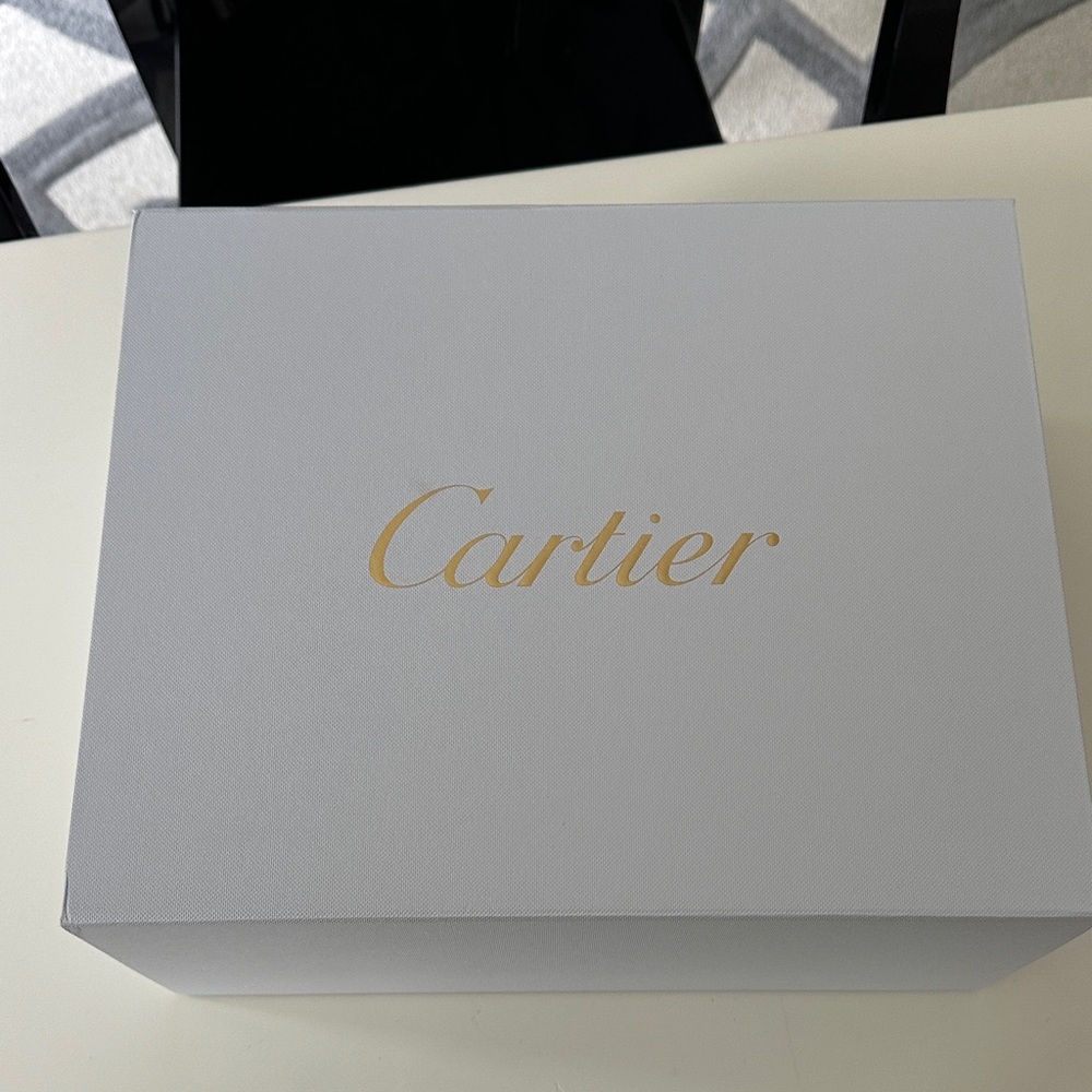 Cartier White Box with Gold Logo